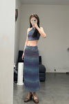 SWAYING/KNIT gradient straight dress SW23SS3B05 gradient purple PS62